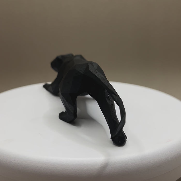 3D-gedruckter Panther – Schwarz