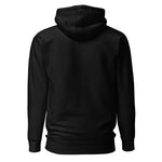 black basic hoodie, backview